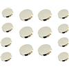 Bestowal Bottoni Piatti in Metallo 14Pcs, 8Pcs × 15mm e 6Pcs × 20mm Bottoni per Cappotto di Lana da Donna Bottoni per Giacca da Uomo Bottoni per Pantaloni (Argento)