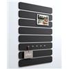 LeKuni Pannello in Feltro per Ufficio 33x5 cm, Set di 8 Pannelli Murali in Feltro con Adesivo e 30 Puntine, Pannello Foto/Memo/Display per scuola, casa, cucina (Nero)