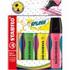 STABILO - Evidenziatore - BOSS SPLASH | Astuccio da 4, Arancione/Verde/Giallo/Rosa