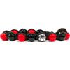 clorophilla. Bracciale Calcio Milan Serie A Regolabile in Pietre e Acciaio, Shamballa Uomo Donna Bambino, Gioiello Tifoso Rossonero con Confezione e Adesivi, Idea Regalo Sportiva Elegante