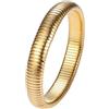 JewelryWe Bracciale Catena a Maglie Elastiche Flessibile: Bracciale da Donna Uomo Reggimaniche Elastici per Camicia in Acciaio Inossidabile Colore Oro 2cm Largo