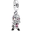 PANDORA Ciondolo di Star Lord della Marvel in argento Sterling con zirconi rossi e smalto trasparente rosso, nero e arancione