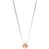 Purelei Iconic Sun - Collana con ciondolo a forma di serpente in filigrana, in acciaio inox placcato oro 14 K, 50 x 55 cm, 9 g, impermeabile e regolabile, Länge: 50-55 cm, Acciaio inossidabile