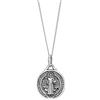 81stgeneration Collana con Croce di San Benedetto in Argento Sterling 925, 18 Pollici | Ciondolo con Medaglia di Santo in Argento Massiccio | Collane Religiose per Donne o Uomini