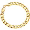 ChainsPro Bracciale Uomo in Acciaio Inossidabile, 8MM Bracciale Uomo Oro Lunga 21cm, Bracciale Cubano Uomo a Miami, Bracciale Ragazzo Maschio Hiphop, Idee Regalo