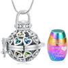 memorial jewelry Collana con urna di cremazione per ceneri - Always In My Heart Hollow Creation Gioielli Amore Lanterna in acciaio inox con ciondolo a forma di cenere con mini urna Keepsake Memorial