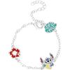 Disney Bracciale Lilo & Stitch per Donna in Ottone, Lunghezza 17-20cm, Gioielli