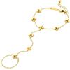 OUMAY Catena a mano Henné - Motivo inciso ispirato all'henné tradizionale, acciaio inossidabile placcato oro 18 K, bracciale sottile e simbolico, gioiello da donna