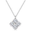 PHNIBIRD Collana Donna in Argento Sterling 925 con pietre di nascita trefle a 4 foglie ciondolo donna regalo per mamma moglie figlia