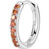 Brosway Orecchino Singolo Donna, Orecchino a Cerchio in Argento e Vitamin Orange | Collezione FANCY - FVO16