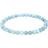 Lebensquelle Plus Larimar, bracciale a sfera, perle da 6 mm, gioiello naturale, 19 cm, 18 cm, Gemma, onice, larimar