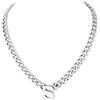 Richsteel Lettera S Collana Uomo Argento Cubana 7 MM Acciaio 46+5 CM Iniziale San Valentino Regalo