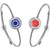 tartoow Braccialetti a Vibrazione Touch a Distanza - Regali per Relazioni a Distanza per Fidanzata e Fidanzato - Braccialetti dell'Amore per Coppie - Bluetooth S001 Silver So Silver Lu