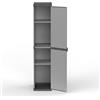 Mongardi: Armadio in resina di PVC e PP, 1 Anta, 3 Ripiani, Facile da Montare, Modular System, Resistente, Adatto ad ambienti Interni ed Esterni, 34L x 40P x 165H cm, Grigio e Nero