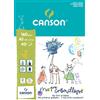 CANSON Blocco 40 fogli My Primi scarabocchi, incollato 1 lato A3, 160 g/m²