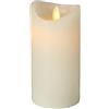 Boltze Candela a LED Bino (ø 7,5 cm, altezza 15 cm, colore bianco crema, in cera, candela con funzione timer) 1018879