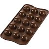 silikomart | SCG50 Stampo in Silicone per Cioccolatini TARTUFINO, Antiaderente, 15 Tartufini, Confezione da 1 Stampo per Dolci, Easy Choc 3D, Ø 25 h 22 mm, Made in Italy
