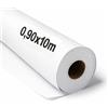 OFITURIA Papel Kraft Bianco - Rollo 0,90x10m - 1 Rotolo - Carta da pacchi e carta da regalo, carta da imballaggio per spedizioni e fai-da-te, resistente e facile da tagliare