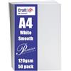 Craft UK Limited Craft UK 2394 - Carta bianca A4, 120 g/m², 50 fogli
