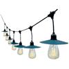 V-TAC VT-715S Catenaria led 15.6m con 15 lampadine LED ST64 a Filamento Con Pannello Solare Colore Nero 3000K IP44