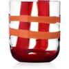 Ichendorf Milano Tumbler, Bordeaux e Arancione, Collezione Gesti, 35 cl, Vetro Soffiato a Bocca, Rifinito a Mano