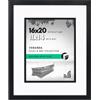 Americanflat Cornice portafoto da 40,6 x 50,8 cm, con inserto decorativo interno, per esporre foto da 11 x 14 cm con passepartout o 40,6 x 50,8 cm senza passepartout, collezione Veranda, cornice nera