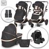 Lorelli Trio Lorelli Glory Black + Seggiolino Auto i-Size R129 Portata 22 Kg
