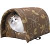 Vinnypet Casetta per Gatti per Esterni Cuccia per Animali Domestici da Esterno Resistente Alle Intemperie Tenda con Cuscino Rimovibile per Cani e Gatti 42x31x28cm
