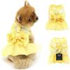 PAIDEFUL Vestito per cani, vestito di lusso con fiocco da principessa, per ragazze e cani, gonna per animali domestici in rete alla moda con paillettes, fiori, gatti, cuccioli, abiti per feste di