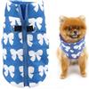 SMALLLEE_LUCKY_STORE, Cappotto invernale impermeabile con anello a D per cani e gatti di piccola taglia - Mantello imbottito con cerniera - Per chihuahua, yorkshire, gattino - Blu scuro - Taglia XS