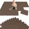 LittleTom 18 Pezzi Tappeto Gioco per Bambini in Piastrelle EVA 30x30 cm - Pavimento Morbido e Antiscivolo per Neonati - Superficie Puzzle Protettiva Ideale per la Cameretta dei Bimbi e Gioco a Terra