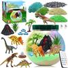 MYDOVA Dinosauro giocattolo, fai da te dinosauro terrario set con telecomando di temporizzazione e luci colorate, luce notturna artigianato bambini, artigianato scientifico, regali di Natale per ragazzi