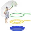 Guniata Set di bolle di sapone per bambini, asta per bolle di sapone, per giochi interni ed esterni, per attività all'aperto (A)