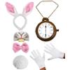 I LOVE FANCY DRESS LTD GULTS DELUXE Meraviglioso rabbit set di accessori per fantasia - Fasce con cappuccio per orecchie + cofano coniglietto rosa tronco gonfiabile Jumbo Nuovo Vitita Gormor. Colore: rosa