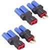 YUNIQUE GREEN-CLEAN-POWER - Set 4 Adattatori EC5 a T-Plug Deans Style | Compatibile con Batteria Tello DJI, Elicottero RC, Cavo ISO Pioneer | per Modellismo, Blu, Plastica