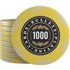 Bullets Playing Cards, Set di 25 chip Adriana Clay Poker per Poker, Valori Misti, Diametro 4 cm, Peso: 14 g (1000 pezzi)