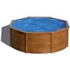 Gre Piscina fuori terra rotonda gre pacific in acciaio effetto legno 300x300x120 - cod. kit300w