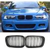 Haoyijiahui Griglia Paraurti Anteriore per BMW 3er E46 2 porte PRE Facelift Griglia E46 Serie 3 Nero Lucido 1998 1999 2000 2001 (non adatta per 4 porte)(For 3 E46 2D 1998-2001 PRE)