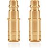 oumuik 2 connettori ad aria compressa 13 mm/presa di collegamento ad aria compressa, 13 mm, in ottone DN13, connettore femmina per tubo, tappo per valvola