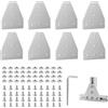 EXLECO 8Pcs Angolare Alluminio Argentata, Profilo Alluminio 40x40 Staffe a T di Collegamento Squadrette, con Dadi Chiave Inglese per 9mm Allum Profilo