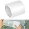 QWORK® Nastro adesivo Strong per riparazioni di serre, 100 mm x 25 m, in polietilene trasparente impermeabile, per la manutenzione di serre