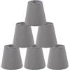 Cyrank Paralume a Lampadina a Clip,Paralume in Tessuto Grigio da 6 Pezzi Paralume per Lampada da scrivania E14 Paralume Tessuto Piccolo Avorio,Piccolo per lampade da Parete con lampadario da Tavolo