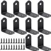 Oumuik 10 pezzi Supporti Angolo Staffe Angolari Inox Con 40 Viti per Ripiani, 90 Gradi Squadrette Angolari 30 x 30 x 2mm per Mobili Facilmente Danneggiati come Tavoli, Sedie, Letti, ecc (nero)