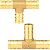 oumuik T StückT Raccordo per tubo ad aria compressa in ottone per tubo dell'aria compressa, 2 pezzi (10 mm)