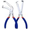 TOOLUTION 20 cm Pinza per scollegamento elettrico 2Pz - Attrezzo per Connettori Auto a Linguetta, Fascetta stringitubo per tubi