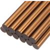 sourcing map Mini bastoncini di colla a caldo per pistola per colla, 11 mm x 100 mm, colore rosso bronzo, 12 pezzi