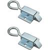 TopHomer 2 chiavistelli automatici per porta, ad anello, chiusura a molla, per cancelli, stanze, capannoni, armadietti dell'hotel (basso)