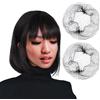 COACOM Parrucca nera con rete in 2 parti, capelli corti e lisci, con frangetta, alla moda, per cosplay, feste e uso quotidiano