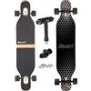 FunTomia Camber Longboard con cuscinetti a sfera Mach1 in ceramica Flex1 Drop Through Cruiser Freeride Pattinaggio completo con T-Tool