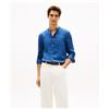 Tommy Hilfiger Camicia slim fit in puro lino lavato Dark Navy Uomo